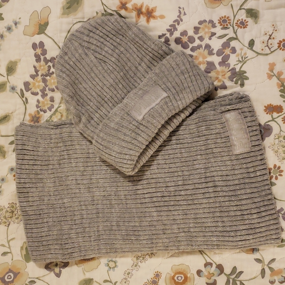 PINK Brand Knit Hat & Scarf Set